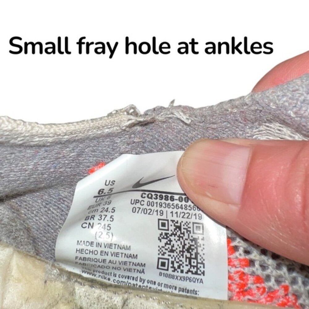 Nike Space Hippie 01 VAST GREY HYPER CRIMSON fly knit boost run shoe sneaker 8.5 - Picture 9 of 9